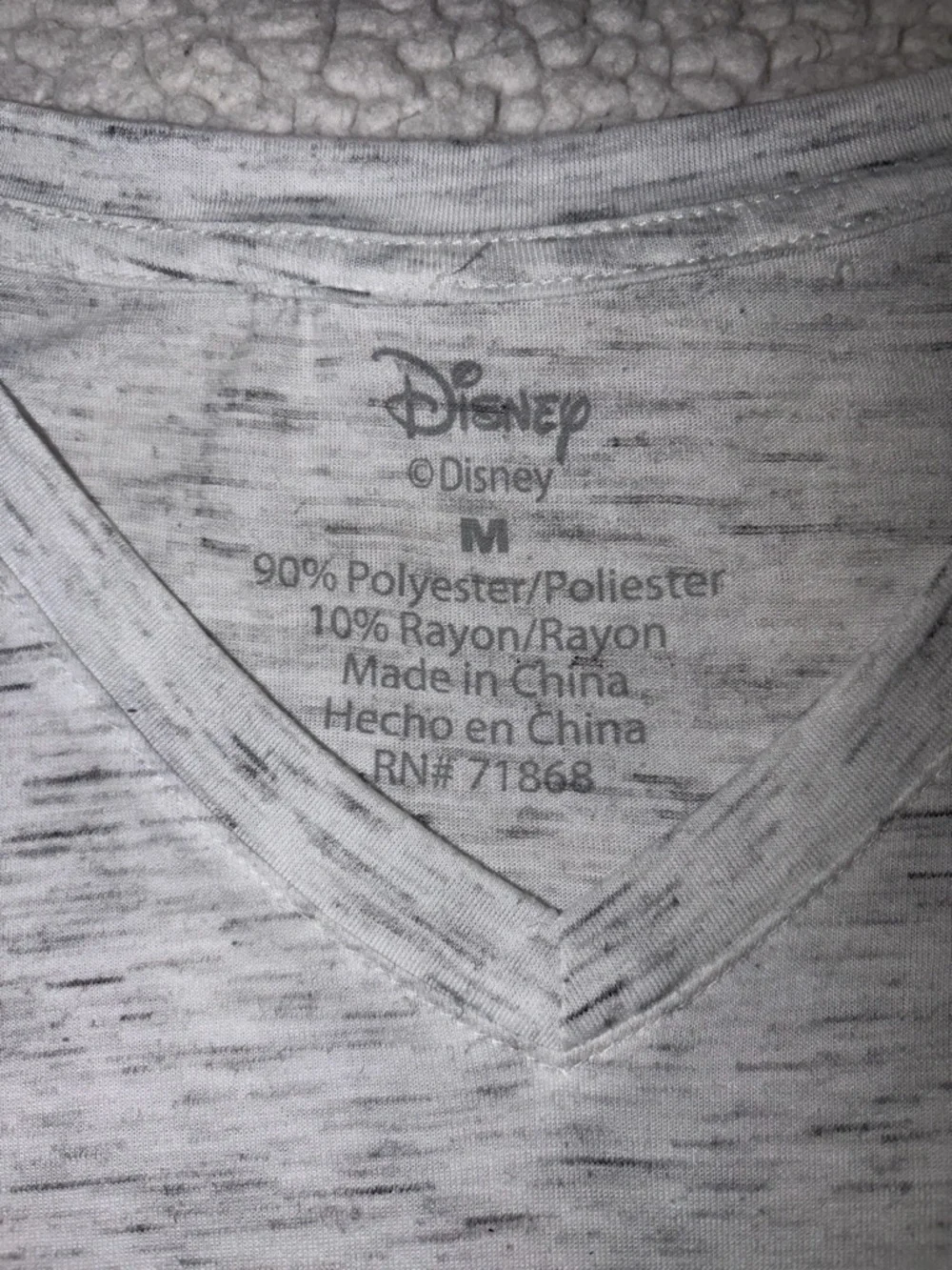 Disney Kids' Heather Gray V-Neck Stitch Graphic Tee - Blue - Picture 2 of 2